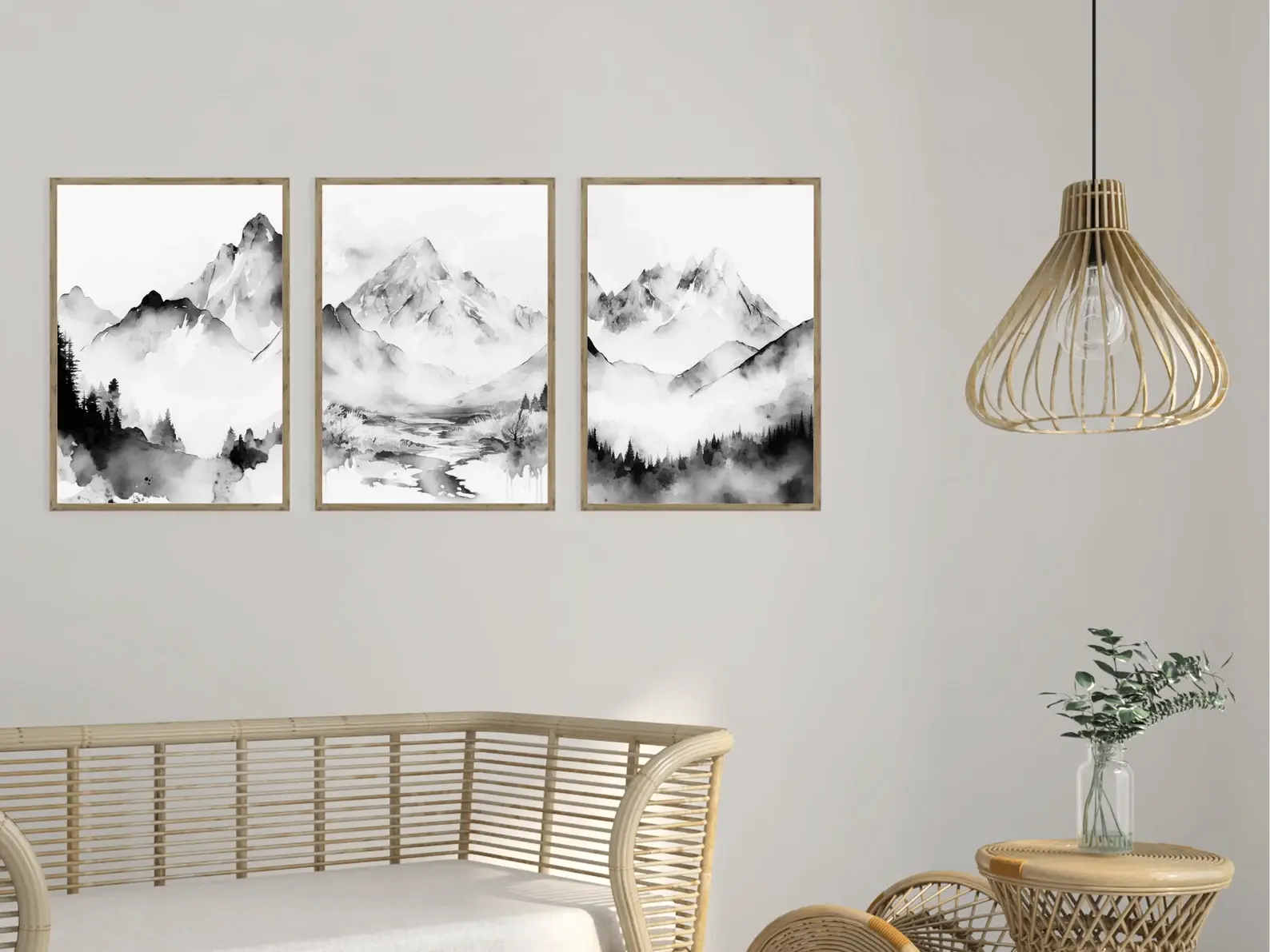 Meraki – Set of 3 Black and White Printable Wall Art