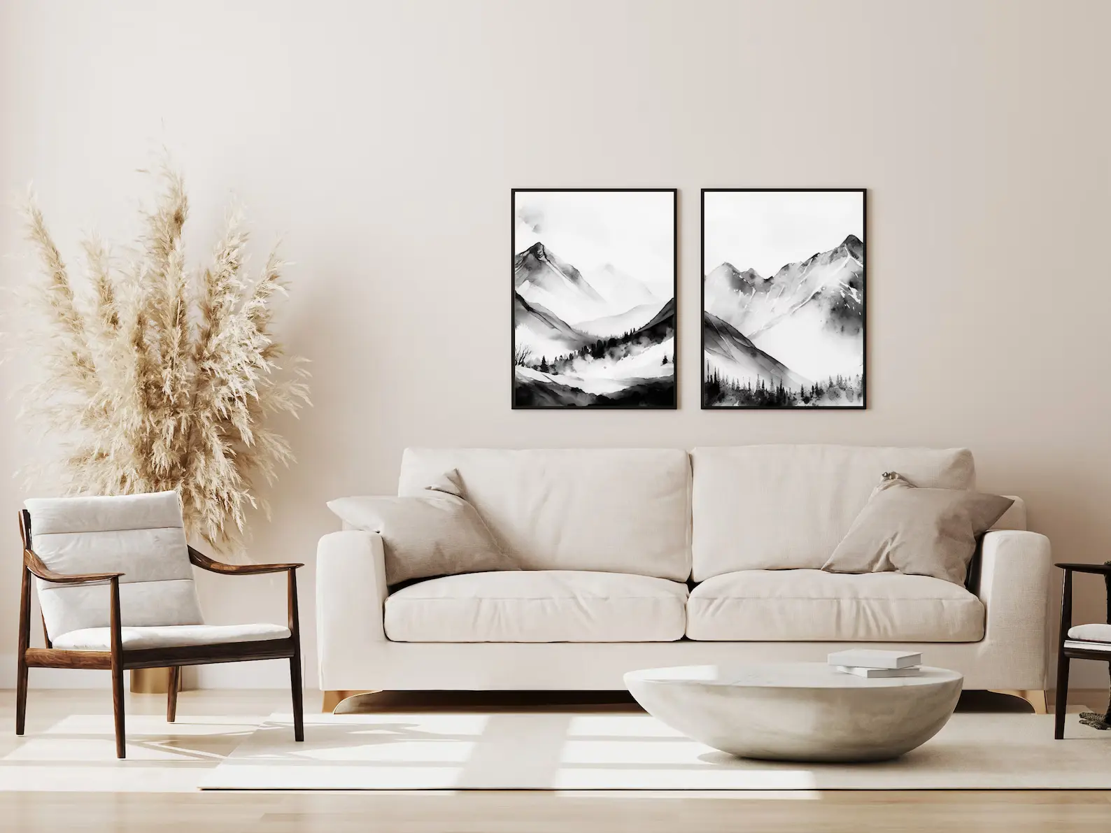 Eirene – Set of 2 Mountain Digital Wall Art