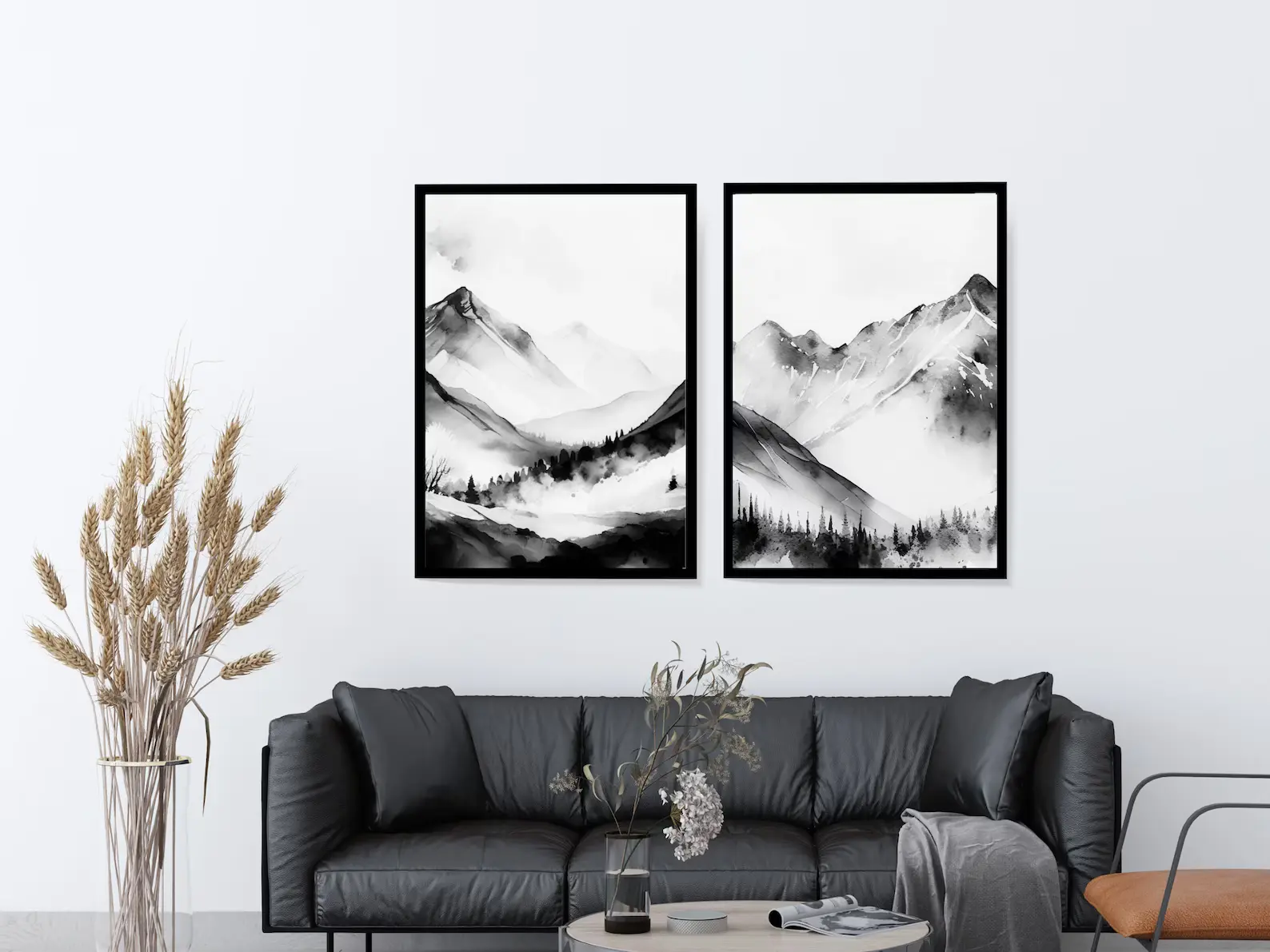 Eirene – Set of 2 Mountain Digital Wall Art