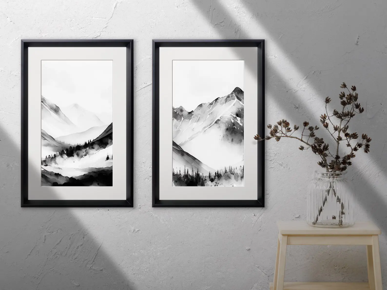 Eirene – Set of 2 Mountain Digital Wall Art